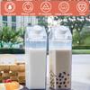 Milk Carton Water Bottle Reusable Leak Proof Square Milk Bottle Large Coffee Milk Carton Bottle for Traveling Picnic School