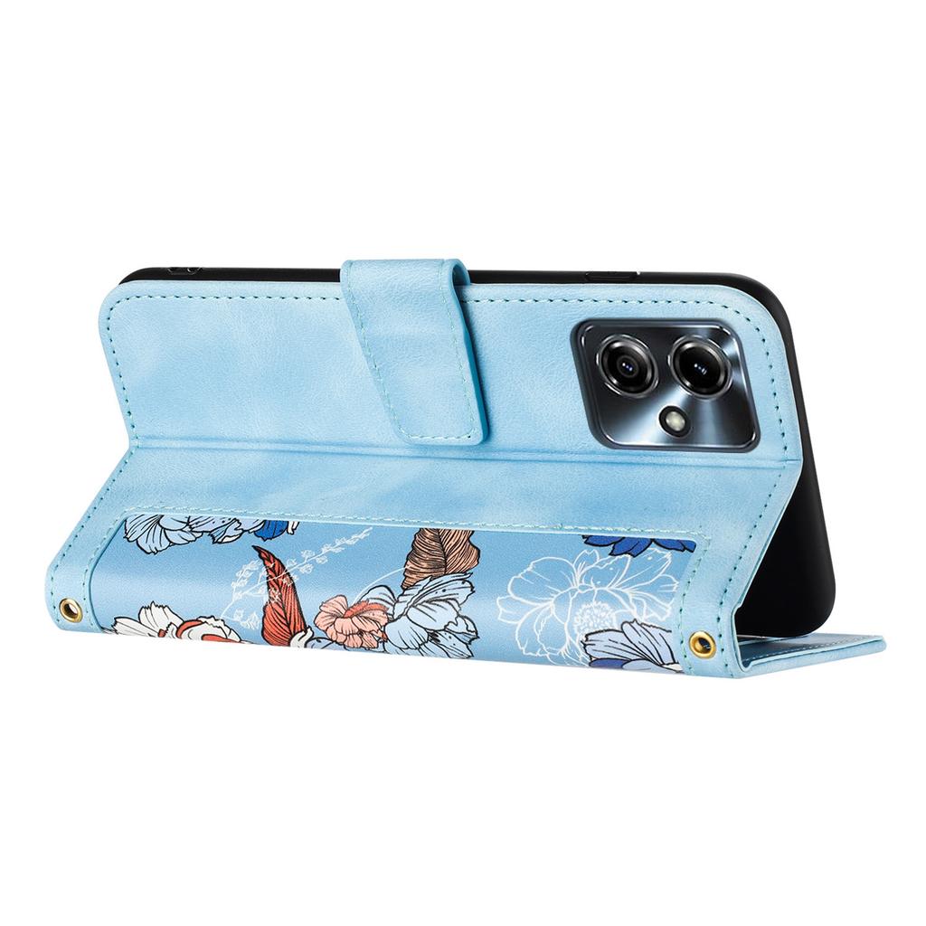 Für Motorola Moto G54 5G Hülle Kartenhalter PU Leder Handyhülle Muster bedruckt