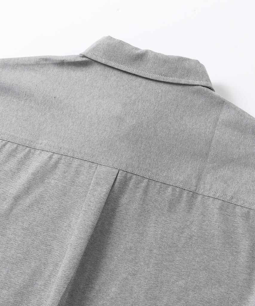 ADHOC Men'S Basic One-Pocket Oxford Shirt (Grey) (Hb8Ls40)