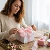 8cm 8CM Wide Flowing Light Ribbon Sparkling Material Chiffon Organza DIY Crafts Ribbon Gift Wrapping Tape