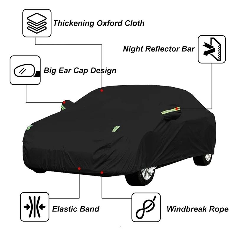 6-in-1 All Weather Car Cover Waterproof Snowproof UV Scratch Resistant Full Protection For Jetour T2 Outdoor