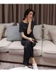 New Women's Solid Color Ice Silk Loungewear Two-Piece Set - Casual Soft Style