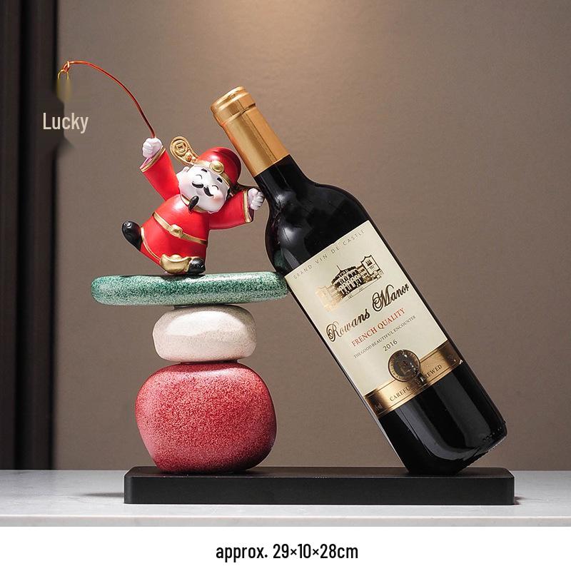 Modernes Hirsch Weinregal Ornament: Kreativer Flaschenhalter im leichten Luxus für Wohnzimmerdekoration
