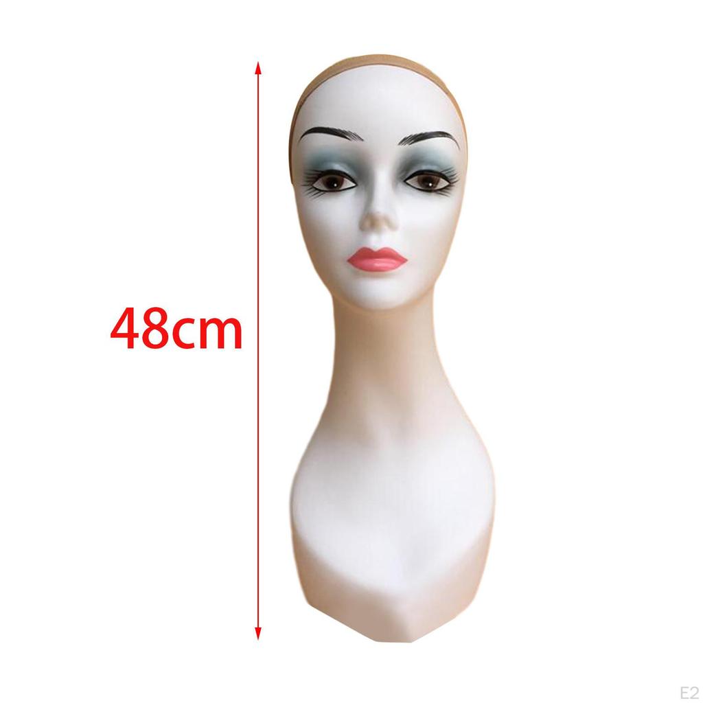 Stylish Female Mannequin Head Stand for Showcasing Wigs and Jewelry