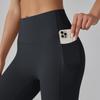 Women's High-Waisted Seamless Yoga Pants with Pockets - Quick-Dry, Tight-Fit, Brushed Fabric, Butt-Lifting Sportswear for Running & Fitness