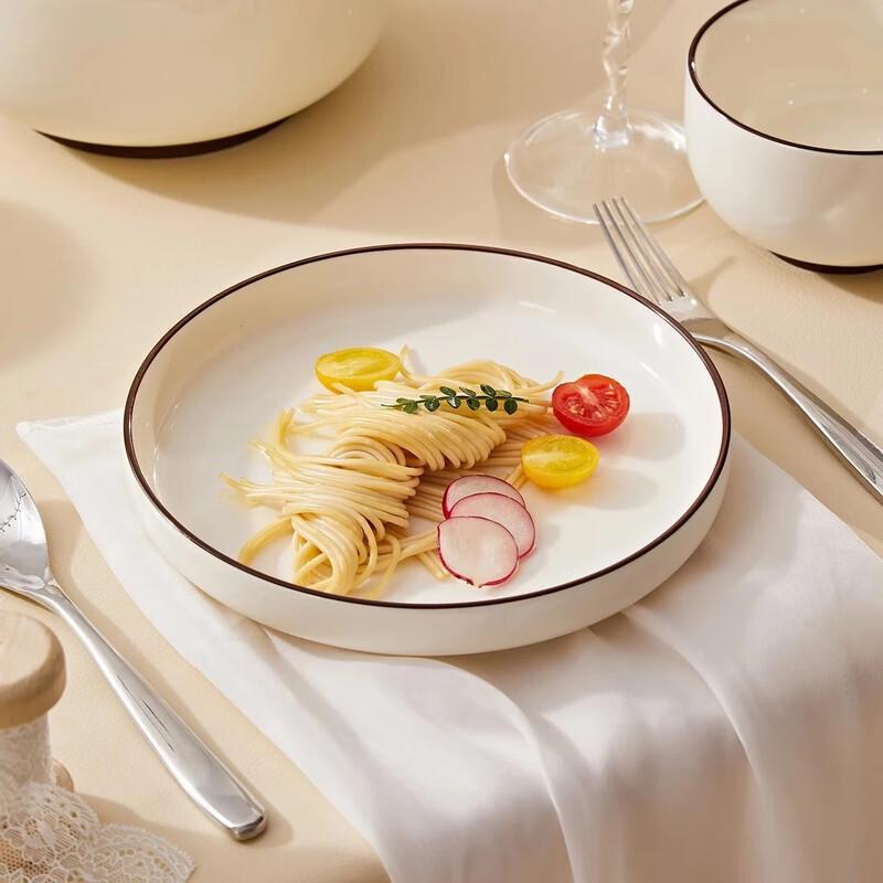 39-Piece Simple Solid Color Ceramic Dinnerware Set