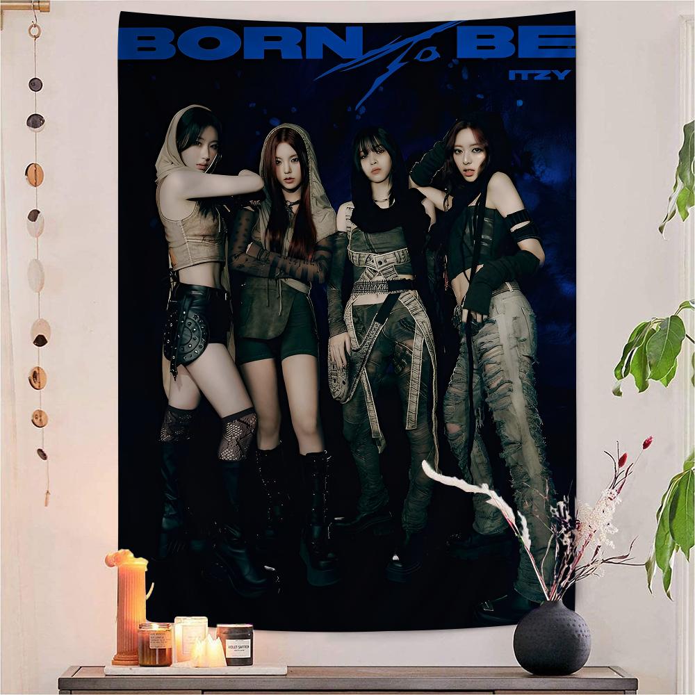 Kpop Group Itzy Hanging Bohemian Tapestry Indian Buddha Wall Decoration Witchcraft Bohemian Hippie Cheap Hippie Wall Hanging