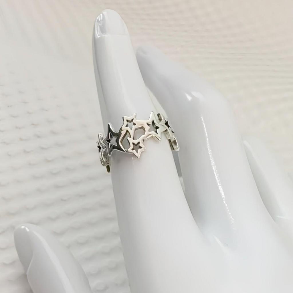 Korean Style Five-Pointed Star Saturn Universe Adjustable Ring for Girls