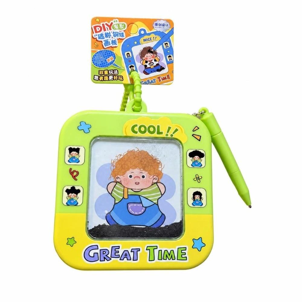Magnetic Powder Magnetic Bead Board DIY Magnetic Doodle Board Mini Drawing Pad  Keychain Decoration