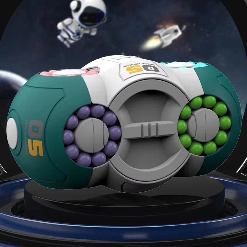 Fingertip Magic Cube Eight Sided Space Magic Cube with Ball BearingS,Finger Gyroscope Rotation Stress Relief Device - Educational Thinking Toy