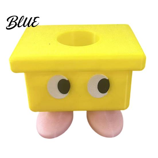 Cute Desktop Toothbrush Stand 3D Printed Cartoon Stool Holder Waterproof Moisture-Proof Durable Bathroom