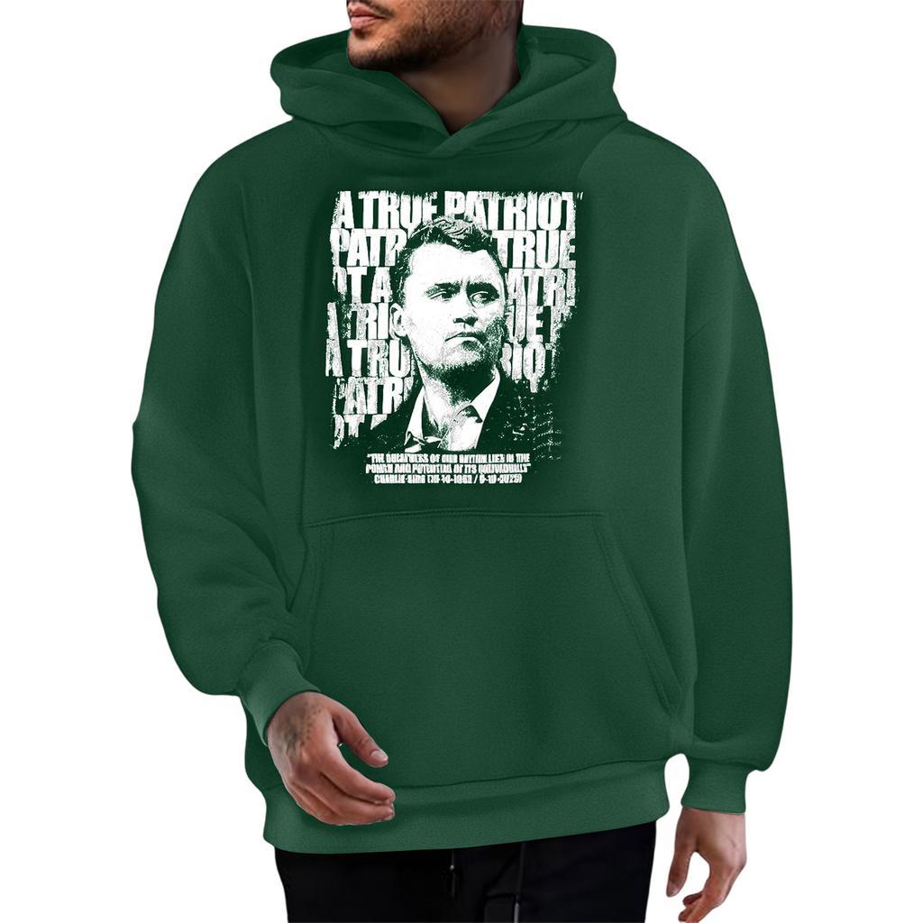 Men's Fashionable Casual Long-sleeved Printed Hooded Sweater Top