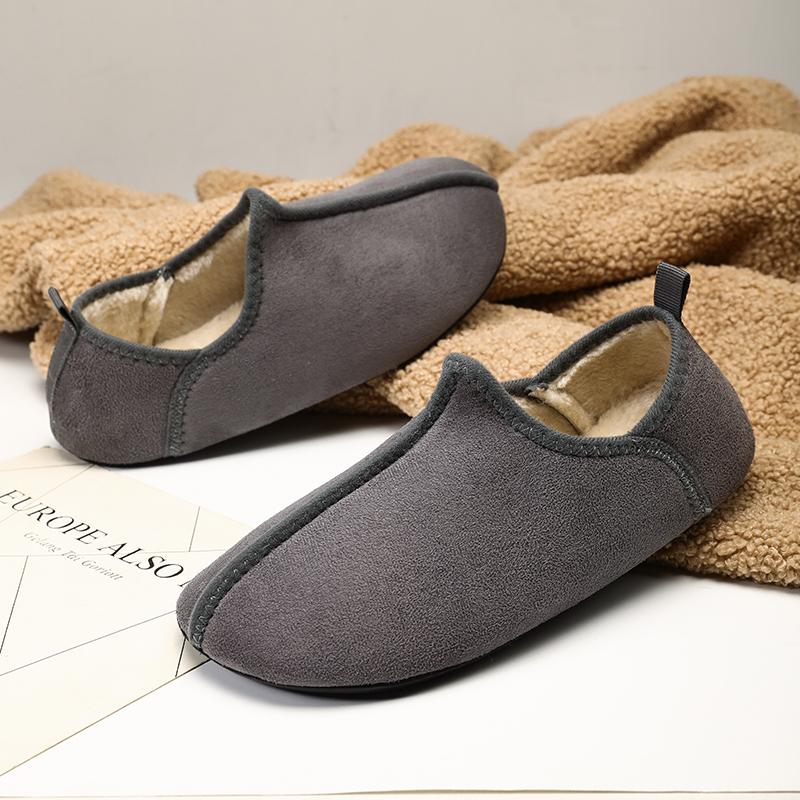 Winter Cotton Men Shoes Warm Slip on Lightweight Slippers Women Plush Bedroom Home Cotton Loafers Unisex Winter Warm Shoe