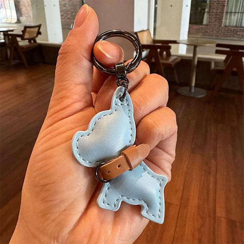French Bulldog Puppy Handmade Car Keychain Cute Creative Bulldog Pendant Couple Gift Premium Bag Accessory