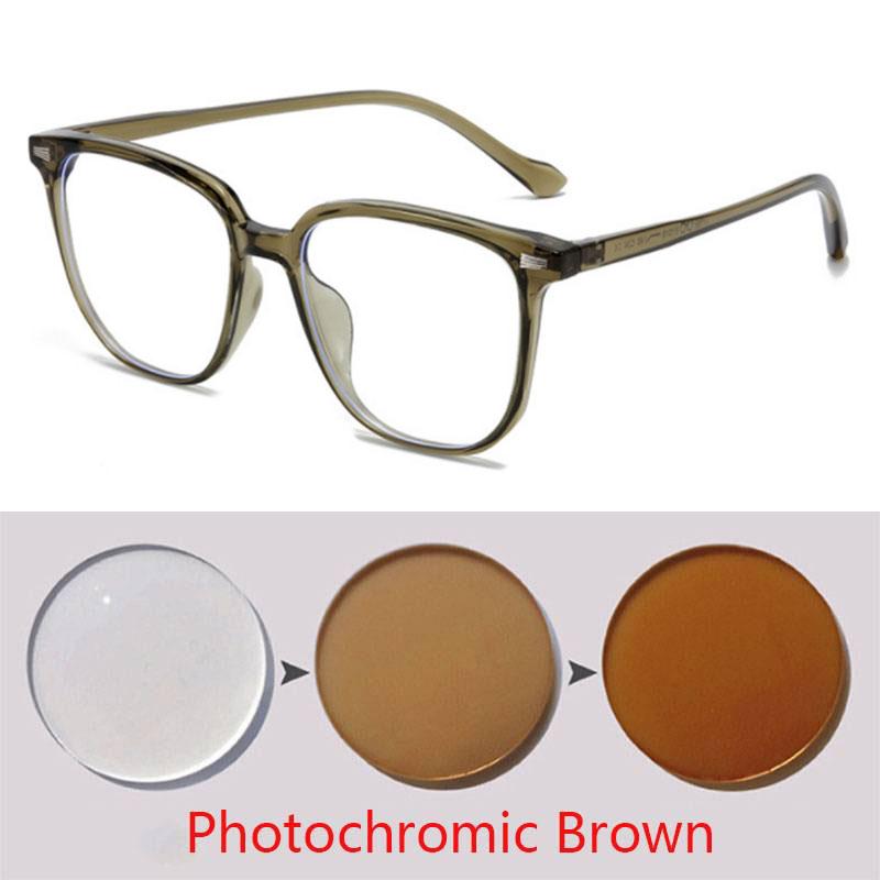 Oversize Frame Square  Glasses Prescription Spectacles Myopia -0.5 To -6.0  Hyperopia +0.5 To +6.0