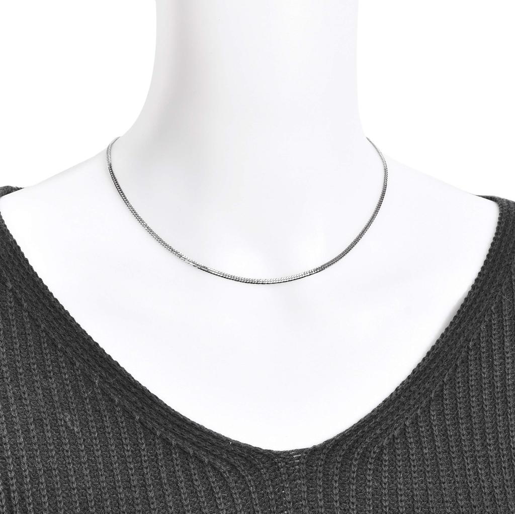 Platinum 850 Kihei Necklace Double 10g 40cm Centerfold Pt850 Mint Certification Mark Chain [Speranza] 6-sided Women's