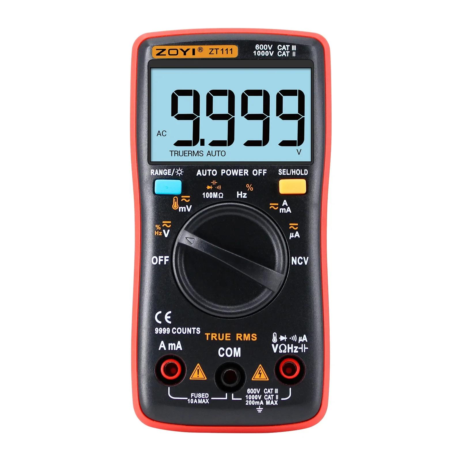 

ZT111 Digital Electrical Multimeter 6000 Counts DC/AC Current Voltage Tester True RMS Auto Ranging LCD Meters Electrician Tools