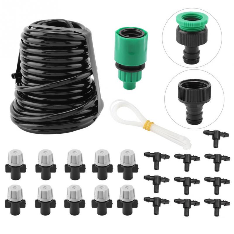 Buy 10m Garden Hose Drip Sprinkler Irrigation Watering Hose with 10Pcs Nozzles at affordable