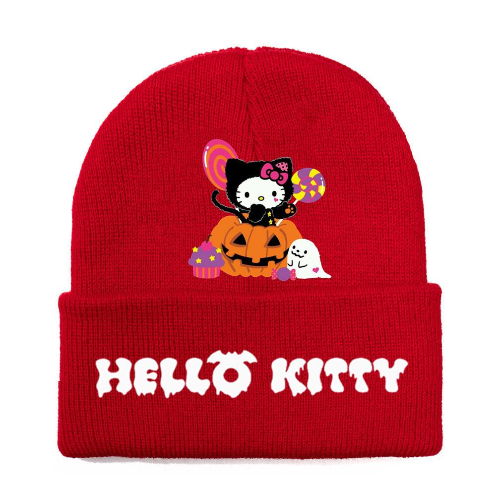 Halloween Printed Knit Cap For Winter Teens And Cartoon Enthusiasts