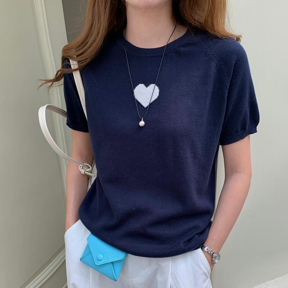 Spring and Summer New Women s Short Sleeved T-shirt Women s O-neck M