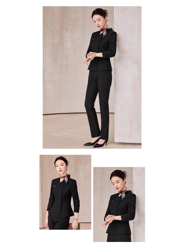 Luxury Women's Autumn/Winter Suit Set for Jewelry Store, Hotel Receptionist, and Salon Workwear