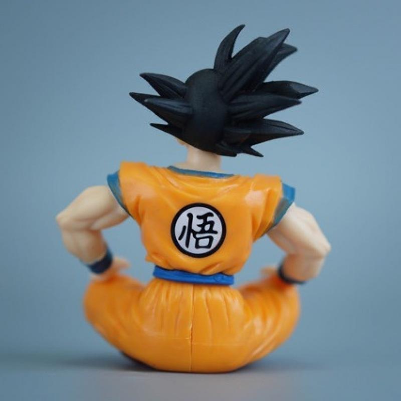 Dragon Ball figure sitting laughing Wukong animation dragon ball super peripheral doll car desktop chassis ornament toy