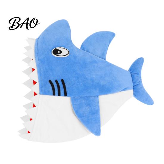 Comfortable Polyester Hood for Theme Parties Shark Hat Mask Adults/Kids, Funny Plush Headgear, Humorous Costume Accessory Events Halloween Photo Prop