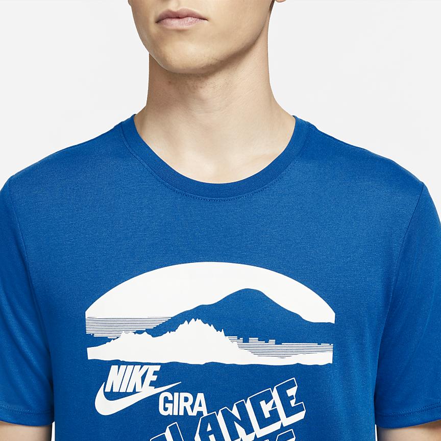 Nike Gyakusou Collaboration Letter Print Crew Neck Sports Short Sleeve T-Shirt Men Tops Team-Blue CU8260-477