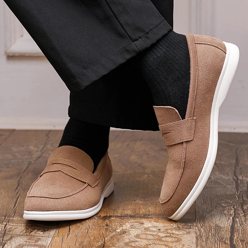 Elegant Travel Men Loafers Fashionable Casual Shoes Brand Business Low Cut Comfortable Man Leather Shoes High-quality Soft Soled