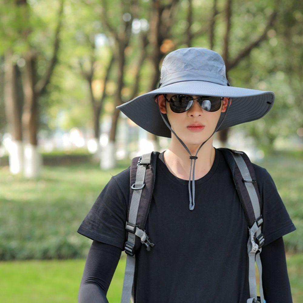 Foldable Large Brim Sun Hat Polyester UV Protection Hat Female Fisherman Hat  Fishing