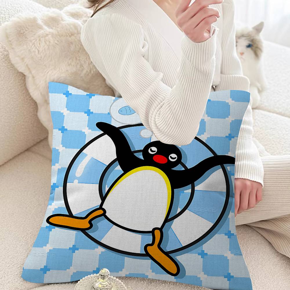 Funny P-PinguS Cute Cartoon Pillowcase toon Gift Cushion Cover Bedroom Home Sofa Chair Seat Decor pillow case