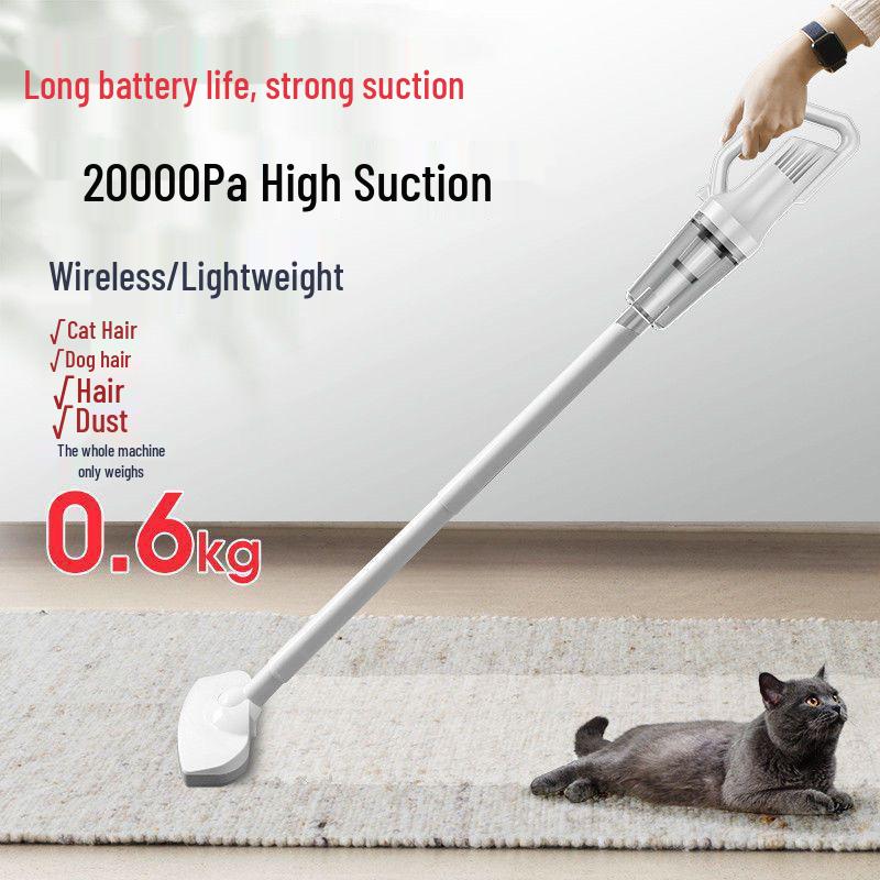 Wiederaufladbarer kabelloser Staubsauger und Wischmopp für Zuhause/Auto - Hohe Saugkraft, Handheld, Multifunktional, Milben- und Haarentferner