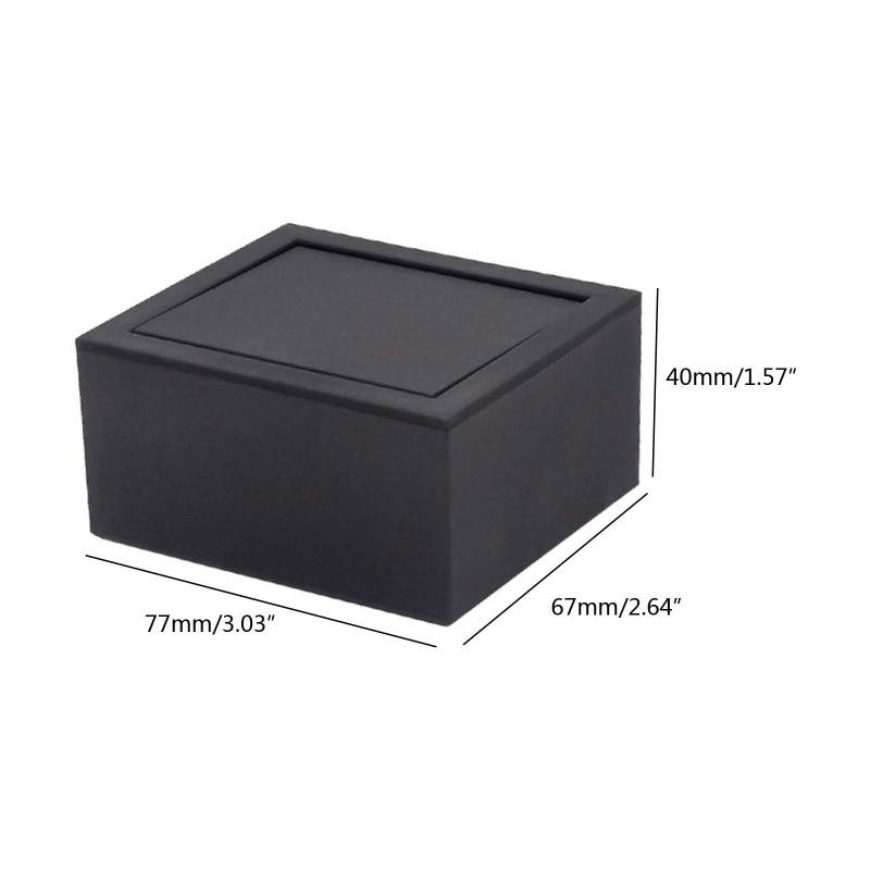 Plastic Jewelry Display for Case Black Flip Cover Rotating Cufflinks Box Packaging Gift Box Jewelry Organizer Easy To Ca