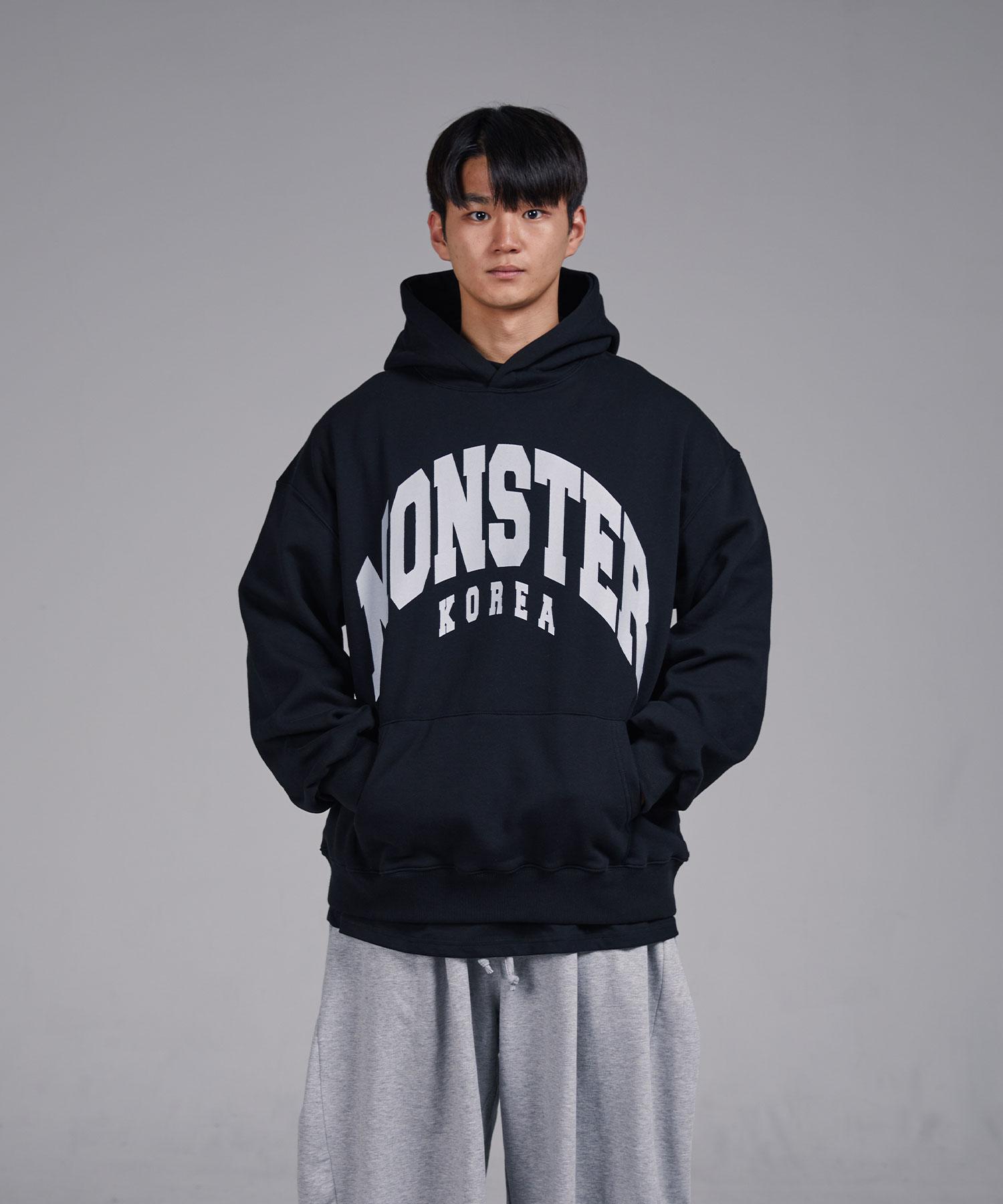 Korea Monster Km04 Monster Oversized Hoodie Black L/Free