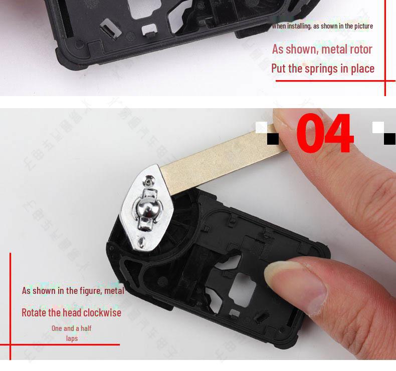 Honda Lingpai 3-Tasten Klappschlüsselgehäuse für Accord Spirior 9. Generation. Ersetzen Sie die Hülle Ihrer Fernbedienung ganz einfach.