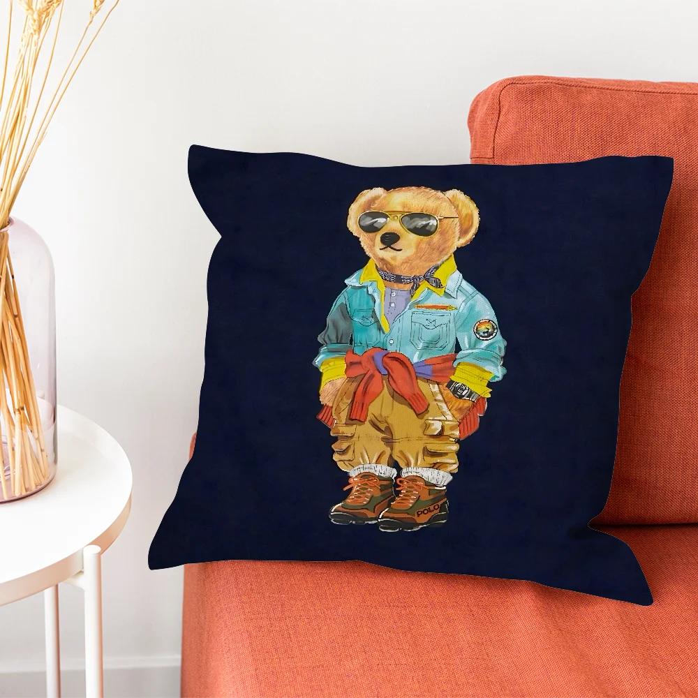 Fashion Bear P-PoloS Pillow Case Pillow Case Living Room Sofa Cushion Cover Suitable For Home Bedroom Room Decoration