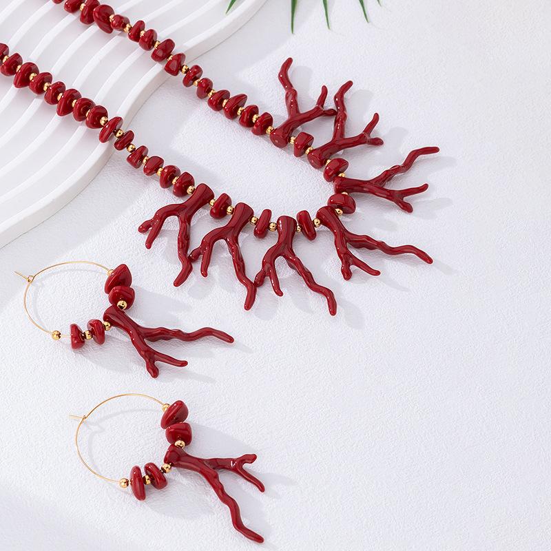 Mode Halskette Ohrringe Für Frauen Damen