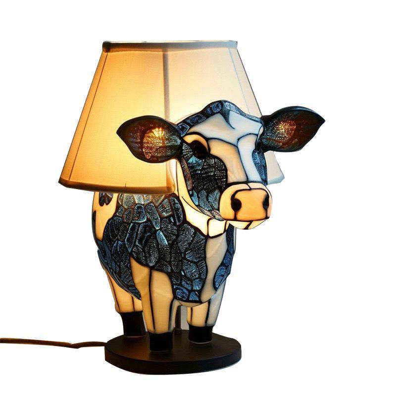 

Cross-border Cow Table Lamp: Animal Ornament USB Plug for Home & Courtyard