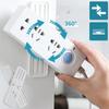 360 Degree Rotation Sockets Wall Holders Charging Socket Shelf Wall-mounted Seamless Power Strip Holders Sticker Holder Fixer