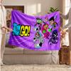 Teen Titans Printed Flannel Blanket, Skin Friendly Warm Throw for Indoor Couch Bed Daily Use