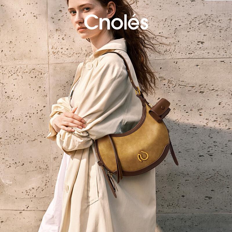 Cnoles Women's Crescent Hobo Shoulder Crossbody Bag