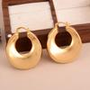 Full-glossy Concave-convex Hollow Earrings C-shaped Earrings 2026 New Simple and Fashionable High-end Earrings for Women
