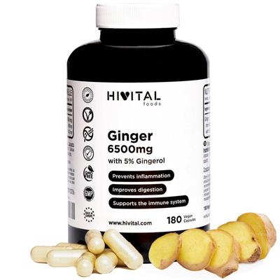 Imbir 6500 mg | 180 kapsułek wegańskich