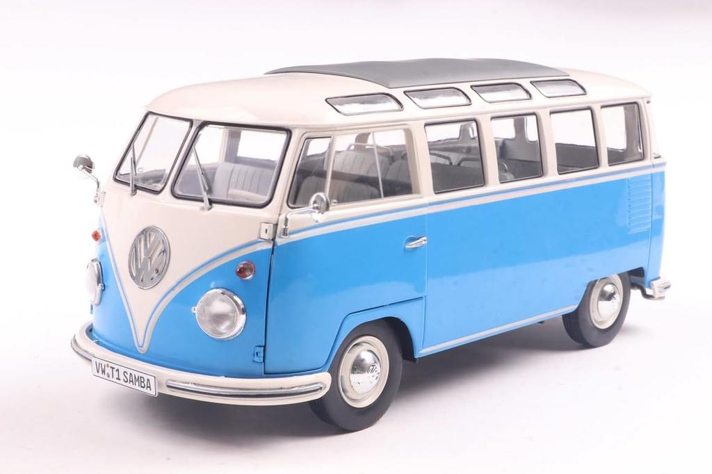 Solido scale Volkswagen T1 Samba Bus 1962 1/18 Blue/White