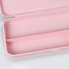 Boîte à fournitures de bureau portable, fine et de grande capacité, couleur macaron, avec compartiments de rangement et coque antichoc. Organisateur de stylos de bureau.