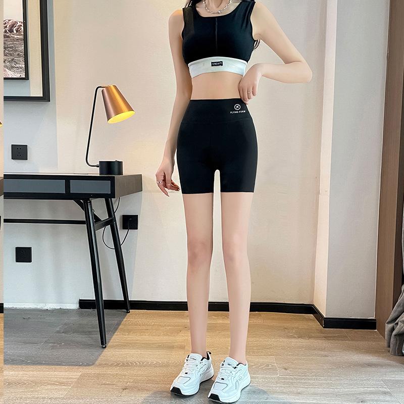 Three-point shark leggings women s outer wear anti-light summer high-waisted safety pants women s thin nylon shorts M（75-90）