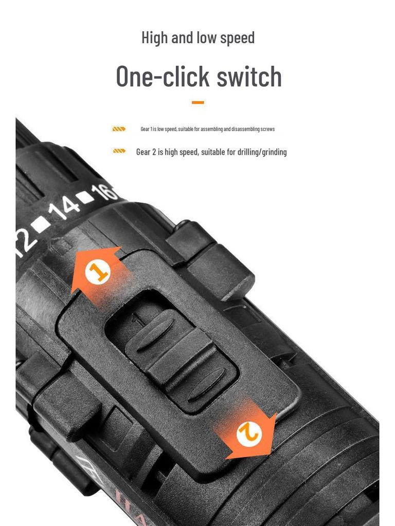 Dobíjecí multifunkční elektrická vrtačka a rázový šroubovák - sada