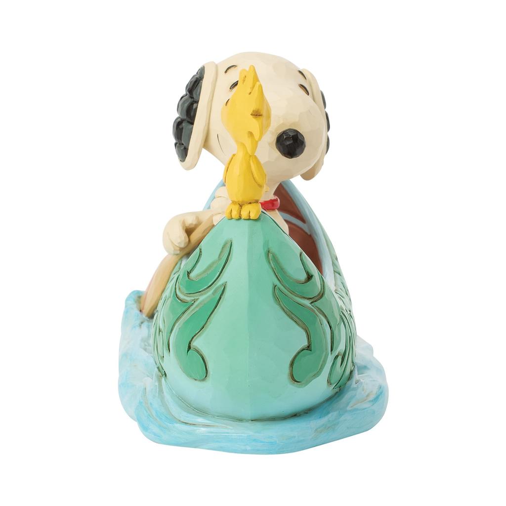 JIM SHORE Snoopy Woodstock In Canoe 6017869 &