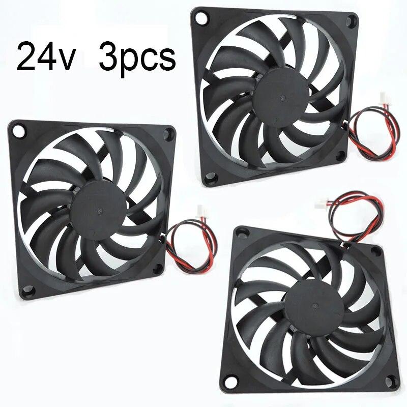 8cm 8010 DC 5V 12V 24V wentylator chłodzący bezszczotkowy do części drukarki 3D Reprap DC Cooler 80 x 80 x 10mm plastikowy wentylator 2pin