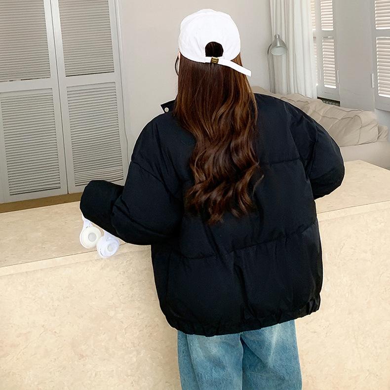 Women's Winter Thickened Padded Women's Student Collar Short Jacket